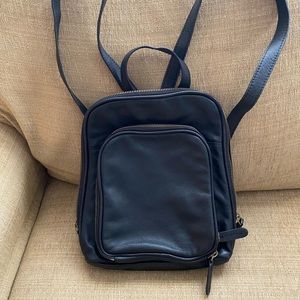 Margot Leather Backpack Black